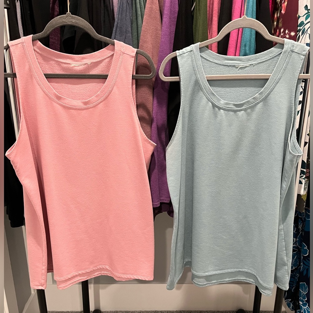 LOGO Lounge by Lori Goldstein - Set of 2 Layering Tanks
